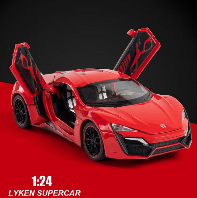 MAKEDA Lykan Hyper Sport, Modellauto, 1:24, Metall, mit Licht und Sound - Bild 1
