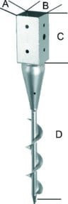 Einschraubbodenhülse E-NORMpro in Silber, B/T/H: 71 x 600 x 650 mm - Bild 1