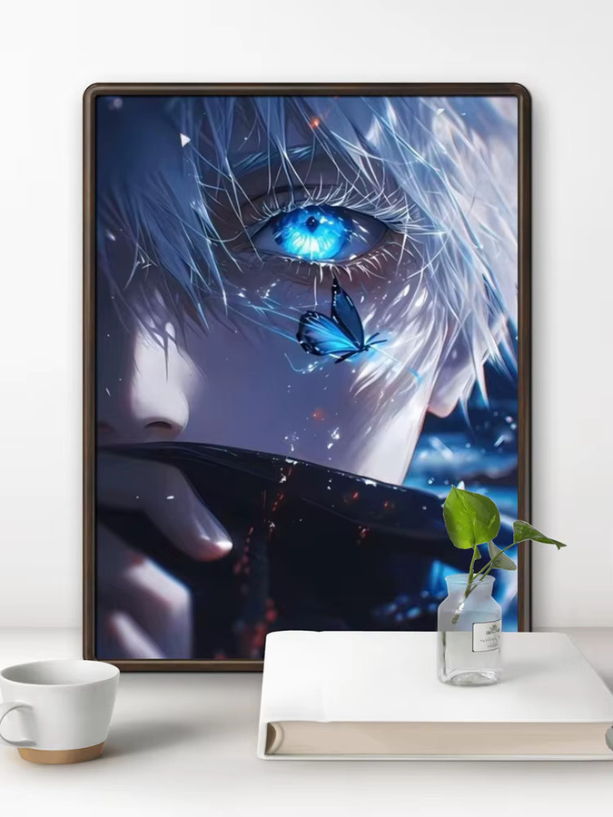 Potdemiel Jujutsu Kaisen Satoru Gojo 5D DIY Diamant-Malset mit Strass-Stickerei in Multicolour, Breite: 20 cm, Höhe: 30 cm - Bild 3