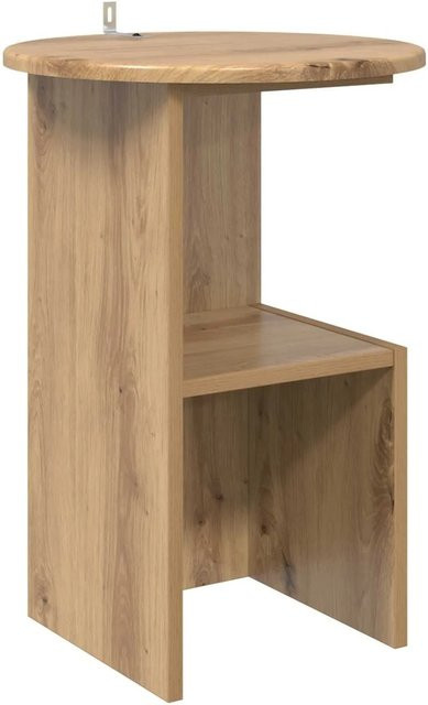 vidaXL Beistelltisch Artisan-Eiche in Braun, runder Holztisch aus Holzwerkstoff, Durchmesser: 39,5 cm, Höhe: 55 cm - Bild 1