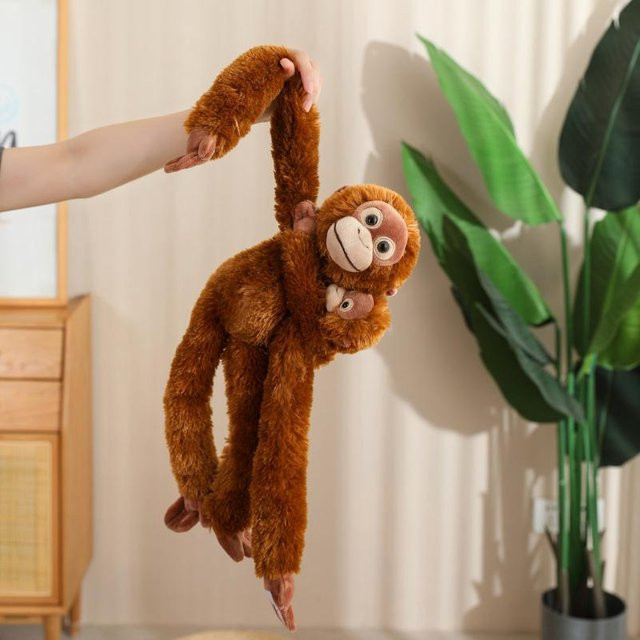 Yiran toy Cartoon Punch Affe Plüschtier, brauner Schimpanse und schwarzer Affe Baby, 2-teiliges Set - Bild 1