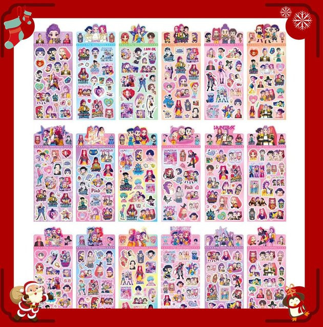 Yiran toy 1 K-Pop Dämonenjäger Laser Aufkleber im Anime und Cartoon Stil, 10 Stück, Mehrfarbig - Bild 1