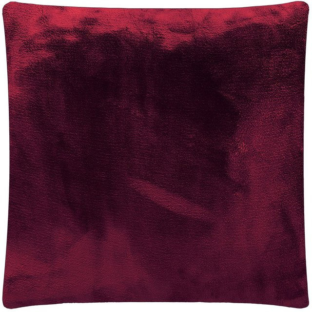 GÖZZE Premium Cashmere-Feeling Dekokissen in Rot, B/B: 50 x 50 cm - Bild 1