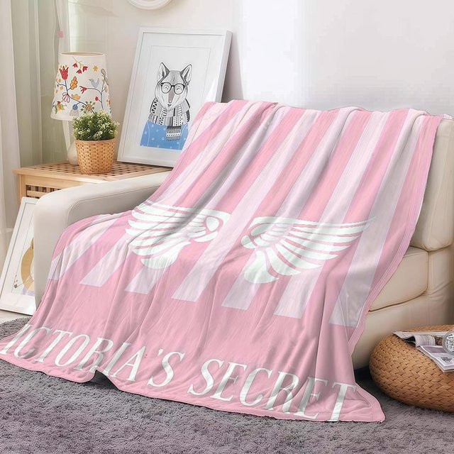 ZX Blanket weiche und warme Kuscheldecke gestreift in Pink, B/B: 203,2 x 152,4 cm - Bild 1