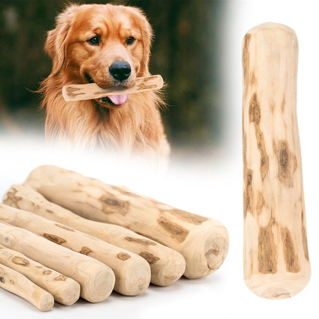 Strong-Toyers Pet Molar Stick Mumbies Wood Dog Chews Toy, Natural Coffee Wood Chewable Stick - Bild 1