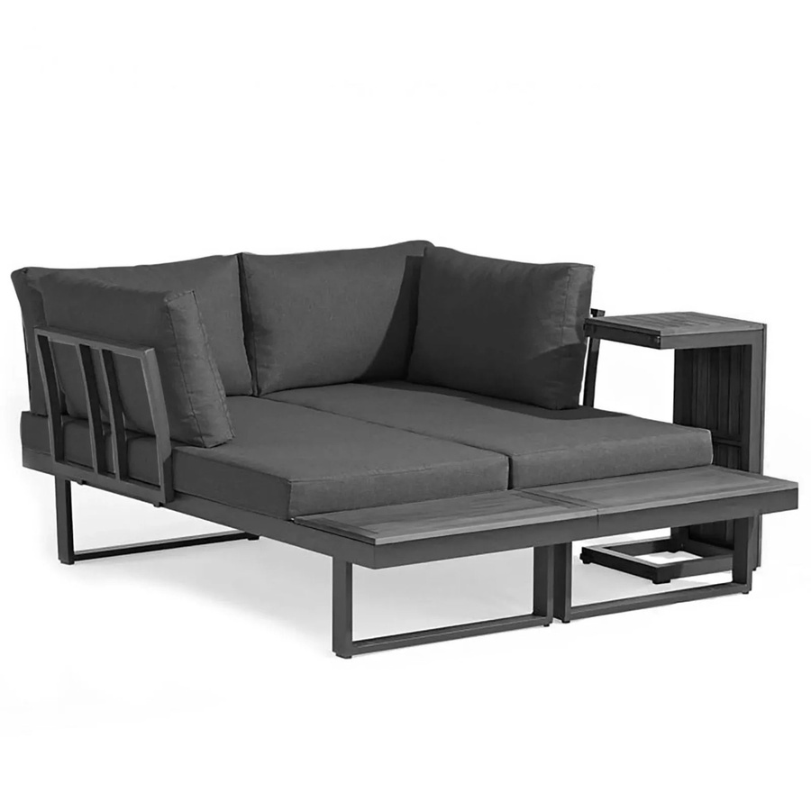 Osoltus Aluminium Lounge Set Delft Ecklounge in Grau mit Tisch und Polstern - Bild 2