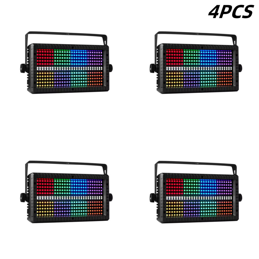 HYULIGHTS 4er Set Mini LED RGBW 4in1 Bar mit 8 Partitionen, 60W Strobe und Wash Effekt, 8000K Weiß, DMX Bühnenbeleuchtung - Bild 5