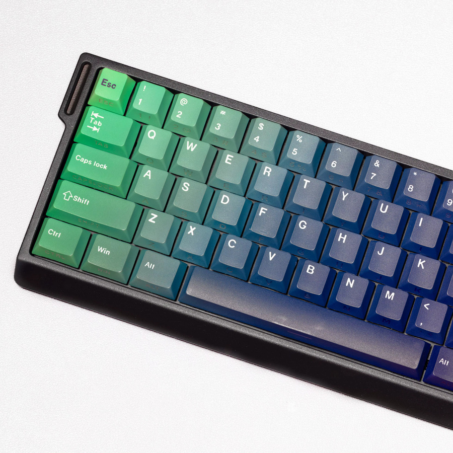 Jaycomia Gradient Cherry Keycaps für mechanische Gaming-Tastaturen, Mehrfarbig, Dye-Sub-Verfahren mit ISO DE FR ES AR RU Layout - Bild 2