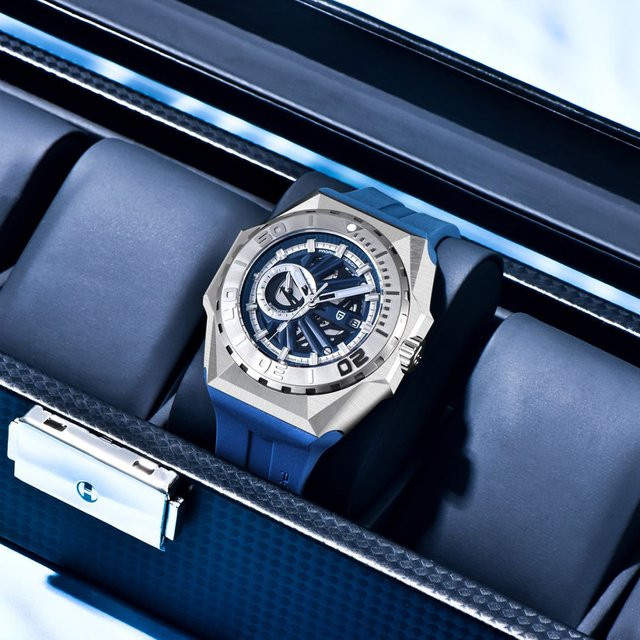 PAGANI DESIGN Armbanduhr Automatik, Edelstahl, Kautschuk, Schwarz, Herren - Bild 1