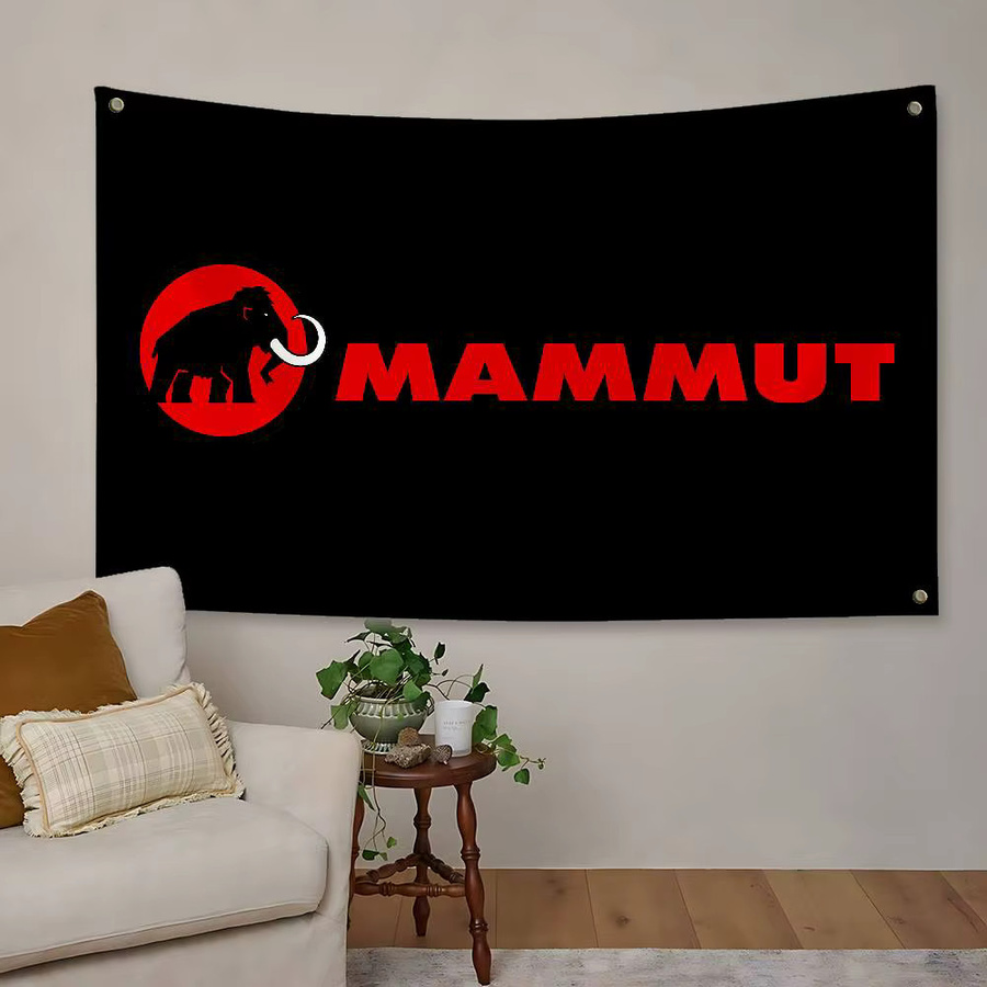 52TOYS MAMMUTS Logo-Flagge aus Polyester in Schwarz als dekoratives Wandbanner - Bild 5