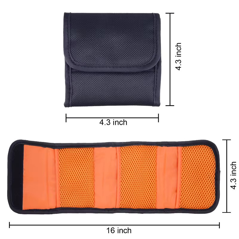 SZKOSTON Filtergehäuse Gürteltasche in Blau für 25–82 mm Kameraobjektivfilter mit 3/12 Taschen - Bild 2