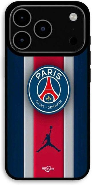 Maniacase iPhone 17 Pro Max Hülle PSG Jordan Design in Schwarz und Bunt - Bild 1