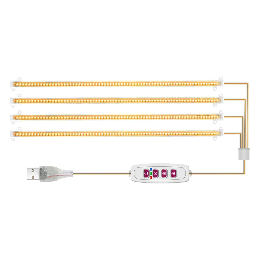 USB LED Pflanzenwachstumslampe mit Vollspektrum-Licht und 24-Stunden-Timer für Obst und Gemüse in Weiß - Bild 4