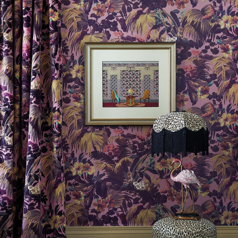 House of Hackney Tapete Limerence Mural in Rose Quartz mit floralem Naturdesign in Pink und Lila, Breite: 540 cm, Höhe: 300 cm - Bild 1