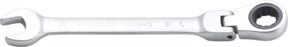 BGS Ratschenring-Maulschlüssel 6713 aus Chrom-Vanadium, abwinkelbar, Farbe: Silber, SW 13 mm - Bild 1