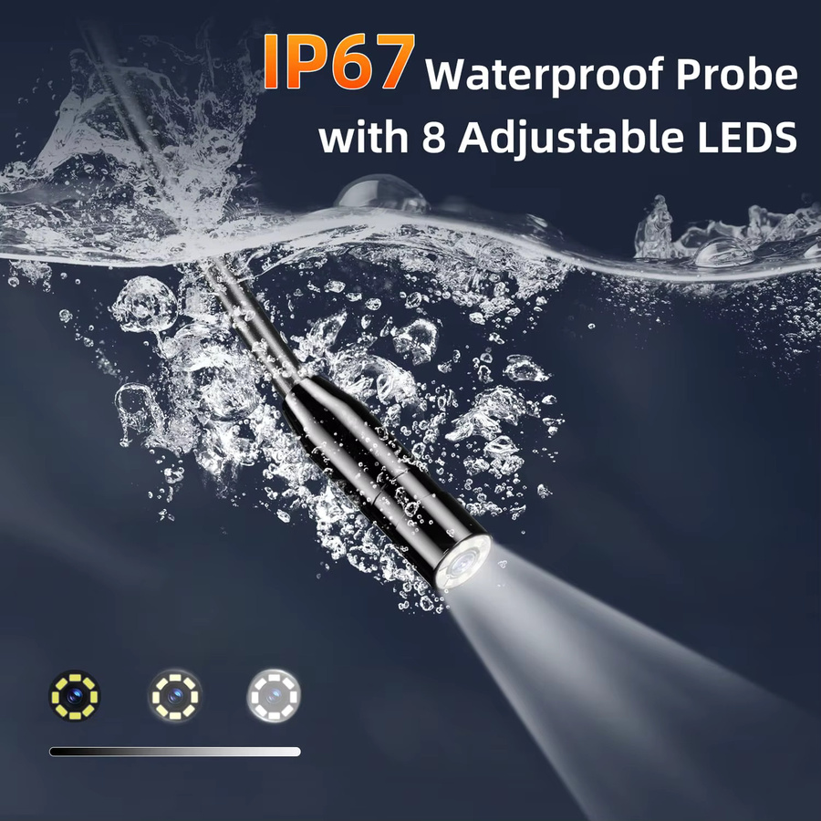 INSKAM Endoskopkamera mit 4,3 Zoll IPS-Bildschirm, 2MP Auflösung und 8 mm wasserdichter Schlangenkamera IP67 für Automotoren - Bild 4