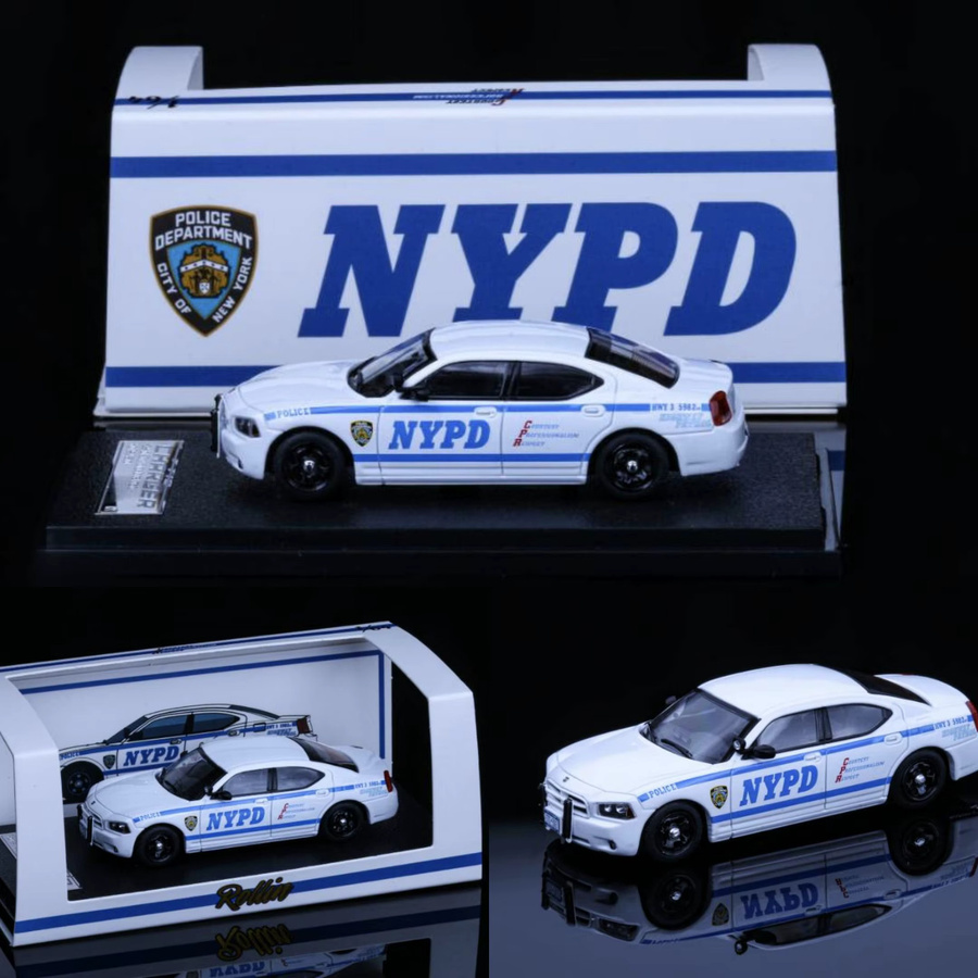 Rollin VictoriaCrown NewYork/Minnesota State Highway Police&Charger Michigan, Automodell, 1:64, Metall, Weiß - Bild 1