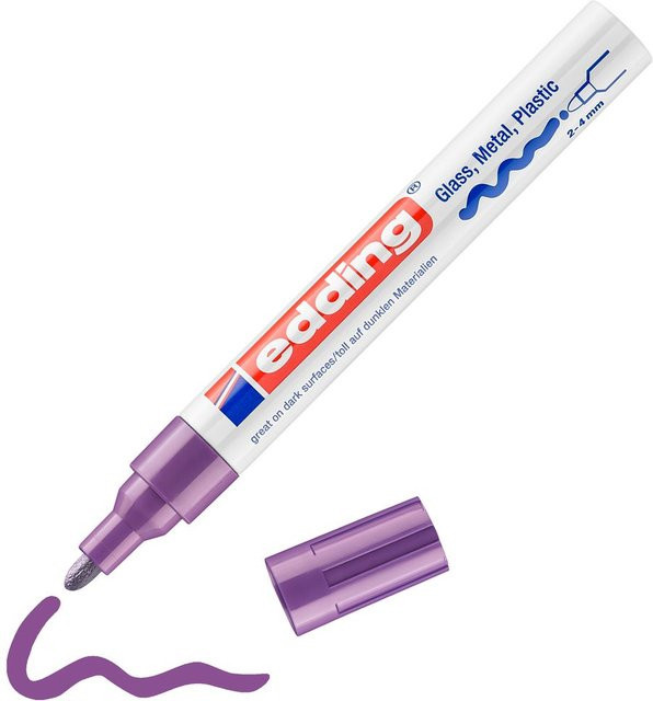 edding 750 Glanzlack-Marker Permanent mit Bullet-Spitze in Violett - Bild 1