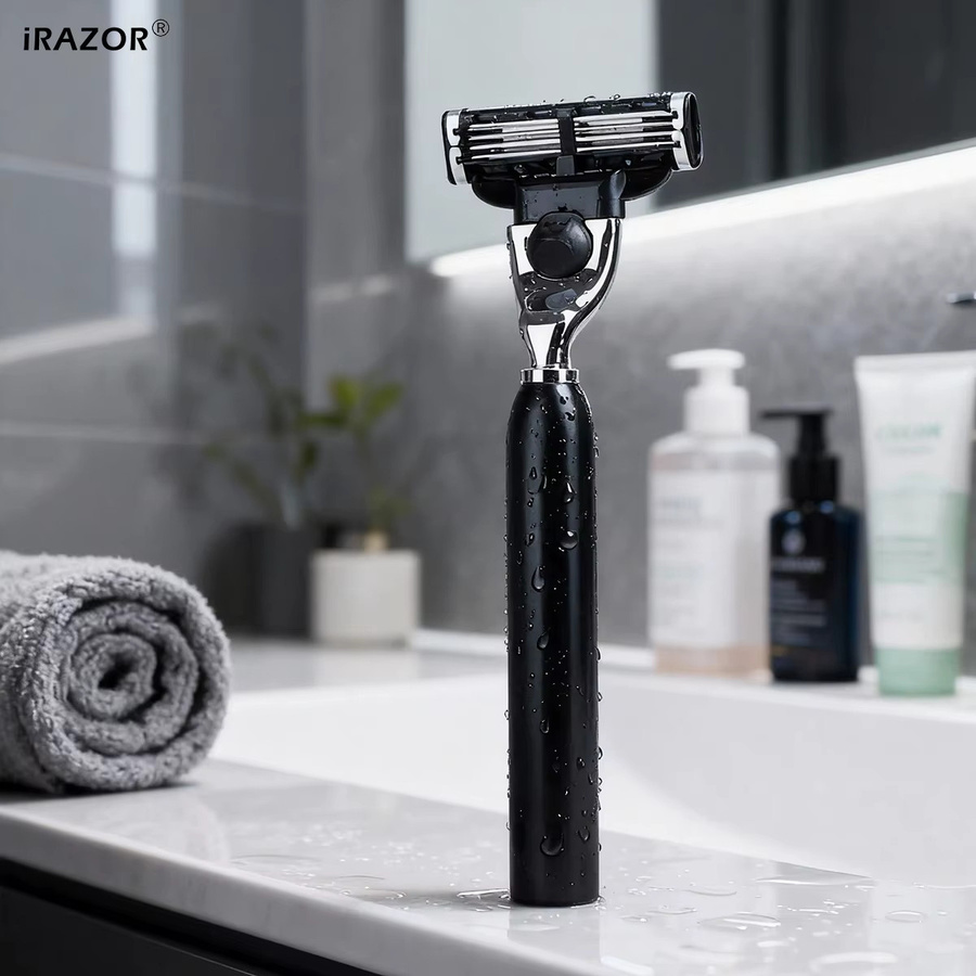 iRAZOR Herren-Handrasierer, schwarzer Aluminiumgriff - Bild 2