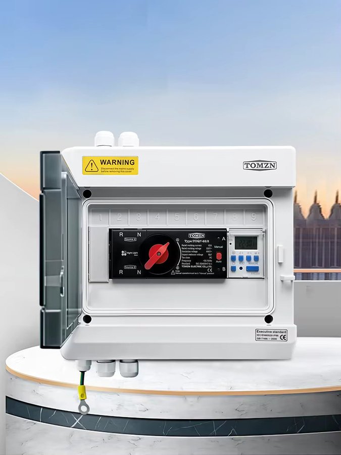 TOMZN HT-9WAY Dual Power Automatischer Transferschalter AHC30A mit 7-Tage digitaler Zeitschaltuhr 220V AC 63A - Bild 2