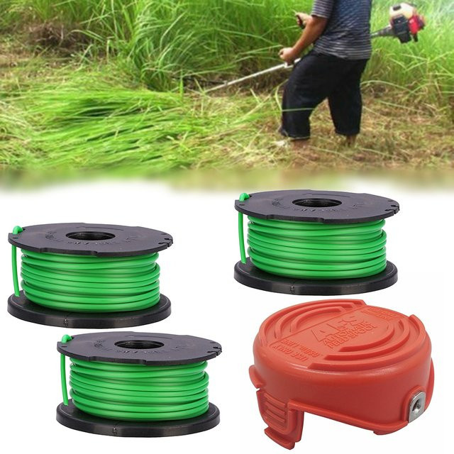 3er-Set Trimmer Spulen mit Spulenkappen für Garten Rasenmäher GL7033 GL8033 GL9035 von DAZZLEEX in Multicolour - Bild 1