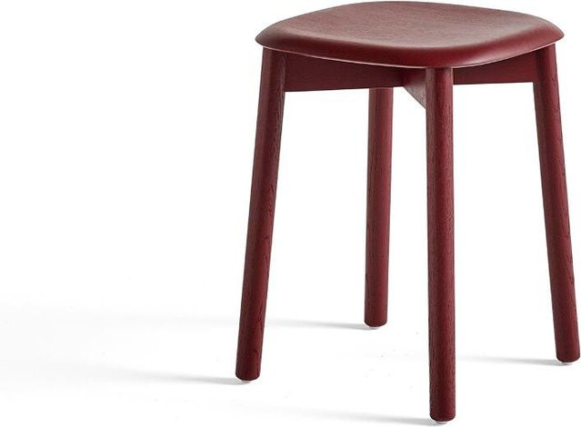 HAY Soft Edge 72 Stool in Rot mit Holzgestell - Bild 1