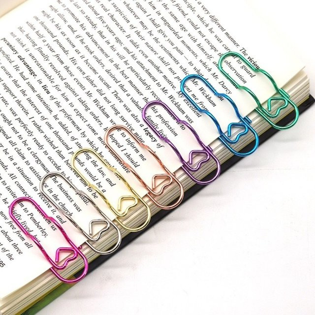 Multifunktionale Herzform Büroklammern aus Metall in Multicolour für DIY und Schulbedarf - Bild 1