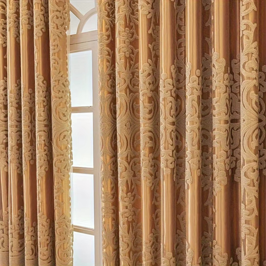 CENTURyMiG Lichtundurchlässiger Vorhang mit Blumenmuster in Braun, Doppelschichtiger Sonnenschutz für Schlafzimmer und Wohnzimmer, B: 200 cm, H: 100 cm - Bild 2