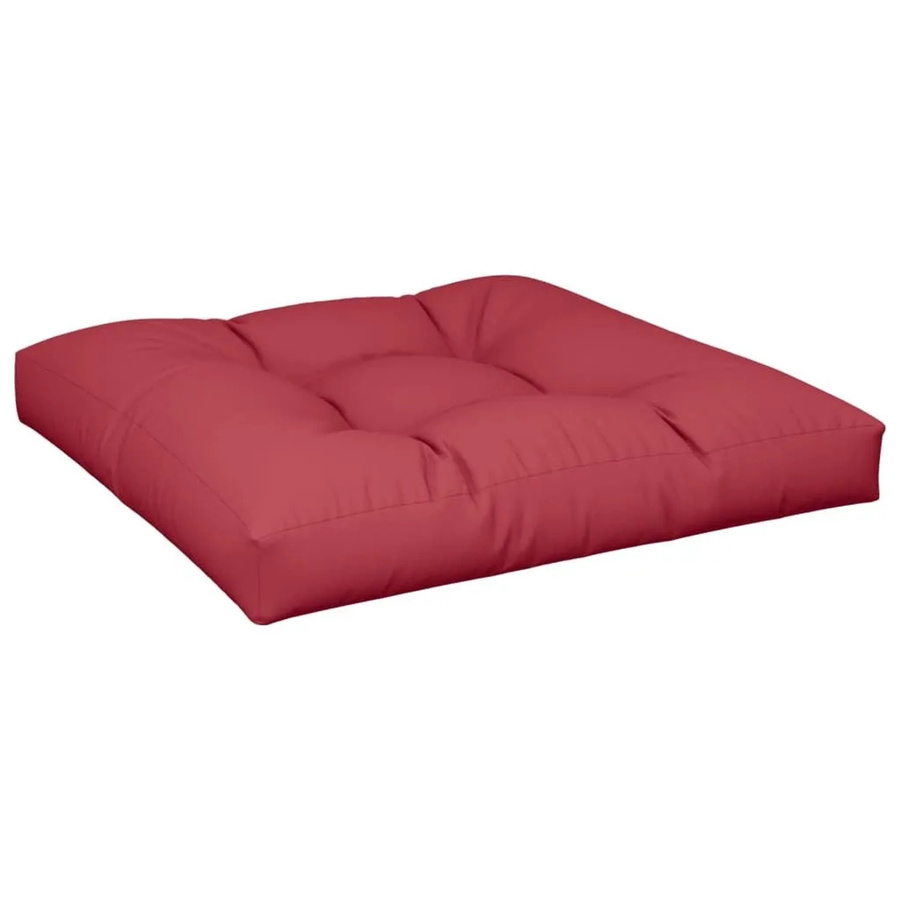 vidaXL Palettenkissen Weinrot aus Polyester, quadratisch, B/T/H: 80 x 80 x 12 cm - Bild 2
