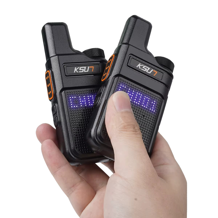 Ksut PMR446 Walkie Talkie Set, 2 Stück tragbare Zwei-Wege-Funkgeräte in Schwarz - Bild 4