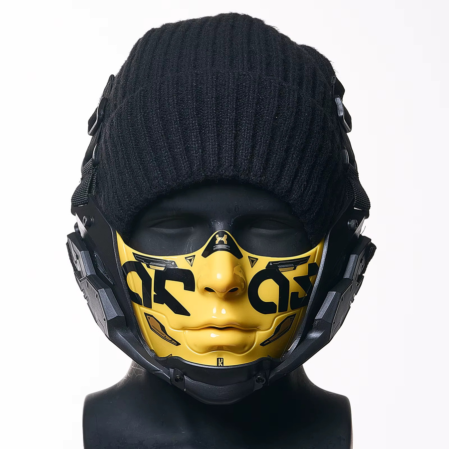 JAUPTO Cyberpunk-Stil Halbgesichts-Mecha-Maske, Taktische Maske - Bild 5