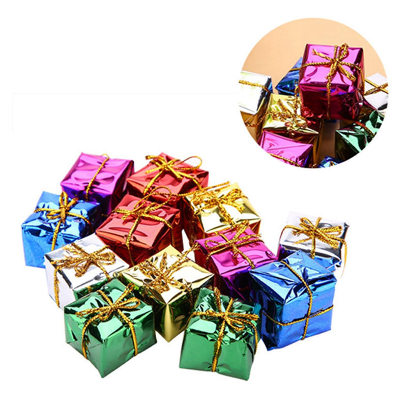 TOMTOP JMS 12er Set Weihnachts-Hängeornamente in Geschenkbox, mehrfarbig, abstraktes Design aus Schaumstoff und Kunststoff - Bild 2