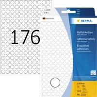 HERMA Markierungspunkte aus Papier in Weiß, 8 mm Durchmesser - Bild 1