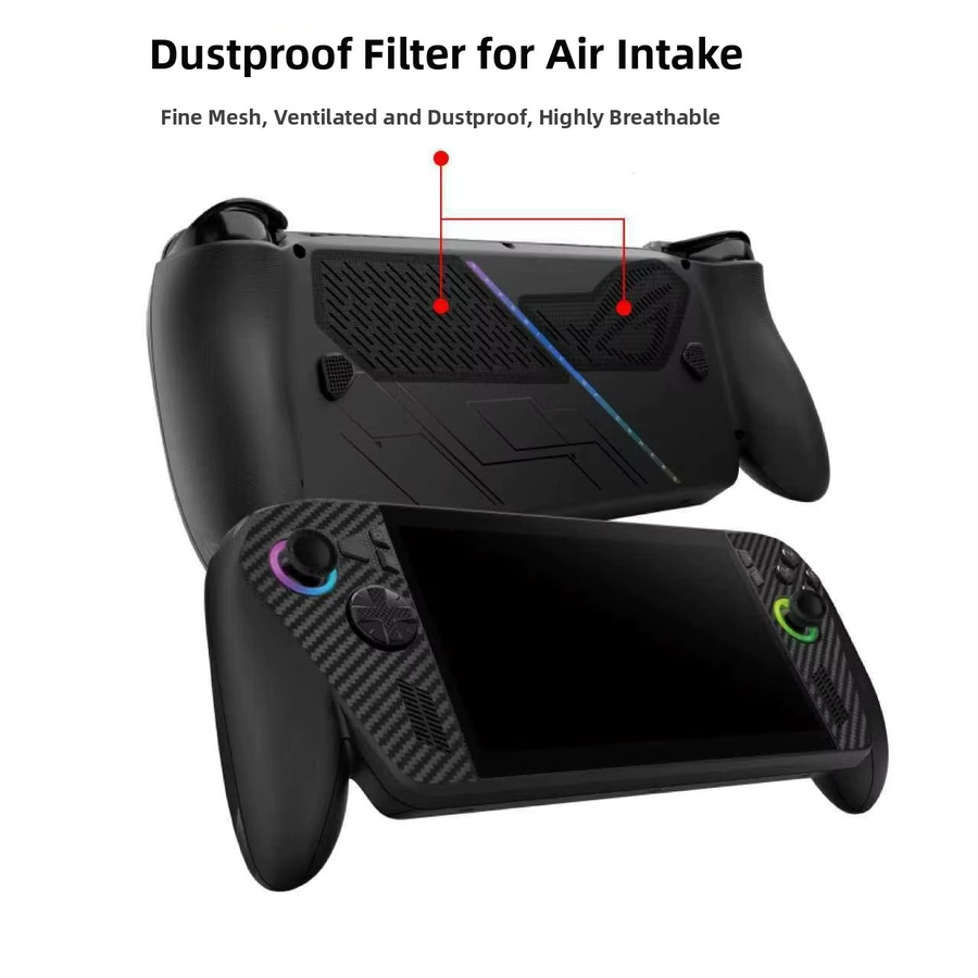 BAJEAL Staubfilter-Set und Anti-Kratz-Aufkleber für Xbox Ally-X in Schwarz - Bild 2