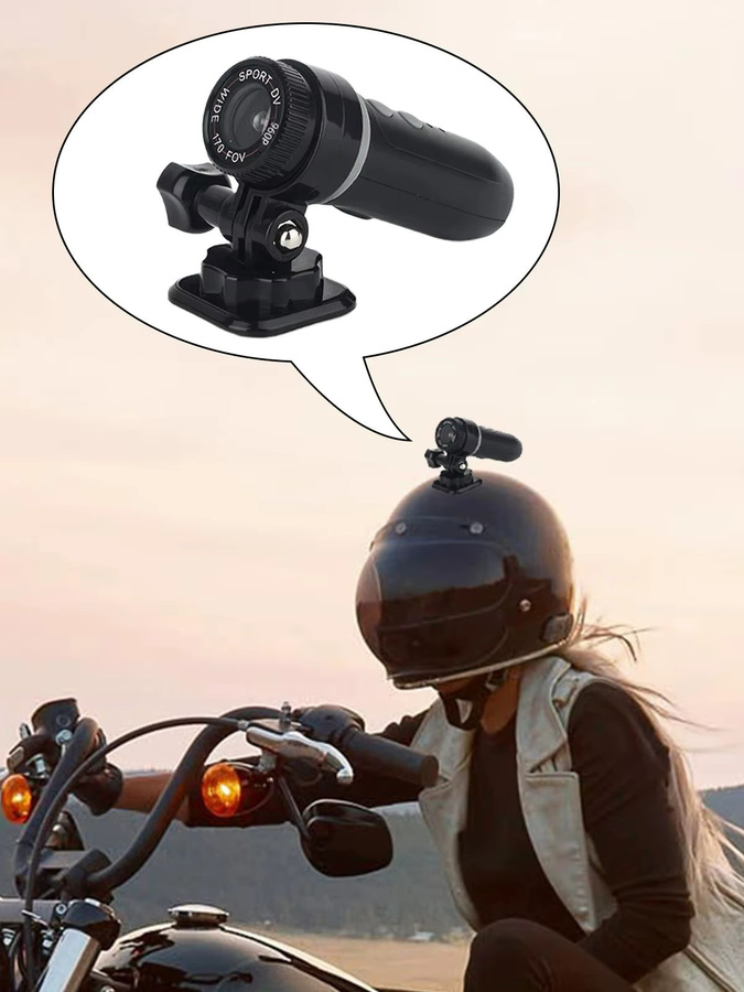 Wasserdichte DV-Kamera für Outdoor-Sport mit 170 Grad Weitwinkel und Loop-Aufnahme in Schwarz - Bild 4