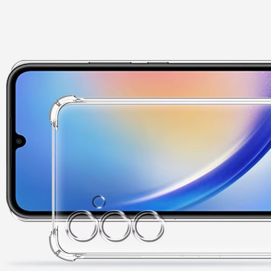 Stoßfeste transparente Silikonhülle für Samsung Galaxy A-Serie (A05S, A14, A15, A16, A17, A24, A25, A26, A34, A35, A36, A55, A56, A07) 4G/5G weiche TPU-Schutzhülle - Bild 2