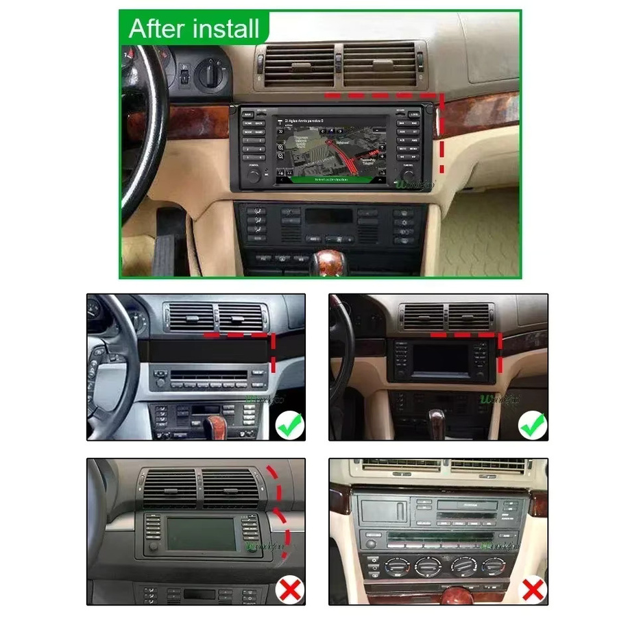 Sadocom Android 12.0 Multimedia Autoradio mit 8GB RAM und 128GB Speicher für BMW E39 X5 E53 M5 und Range Rover in Schwarz mit GPS, WiFi und 4G Unterstützung - Bild 2