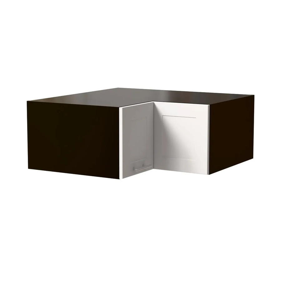 Feldmann-Wohnen Eckaufsatzschrank Oslo Küchenschrank mit Soft-Close-Türen Schwarz Weiß Matt B/H/T: 90 x 90 x 36 cm - Bild 2