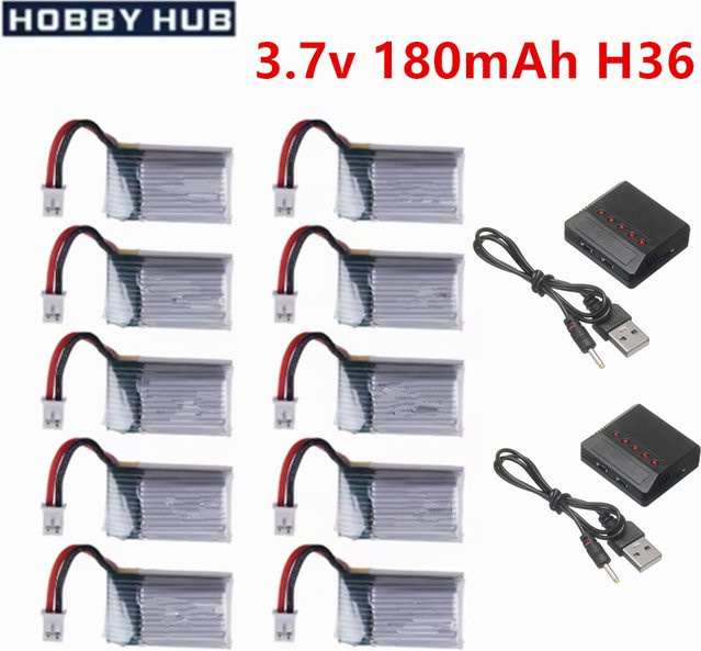 JJRC H36 LiPo Akku 3,7 V 180 mAh für RC Quadcopter E010 E010C E011 E013 - Bild 1