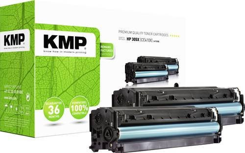 KMP Toner Cartridge Schwarz 2er-Pack kompatibel mit HP 305X und CE410X für Laserdrucker mit 4900 Seiten Reichweite - Bild 1