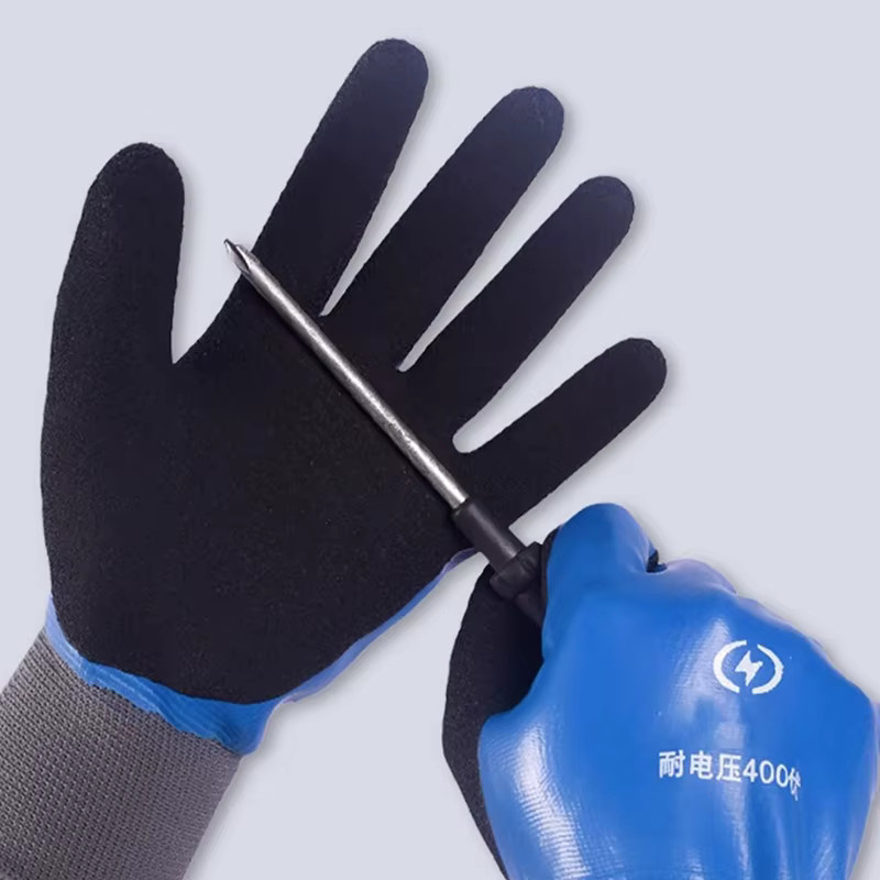 HUXUAN Anti-Strom-Isolierhandschuhe aus Gummi, rutschfeste isolierte Sicherheitsschutzhandschuhe für Elektriker - Bild 4