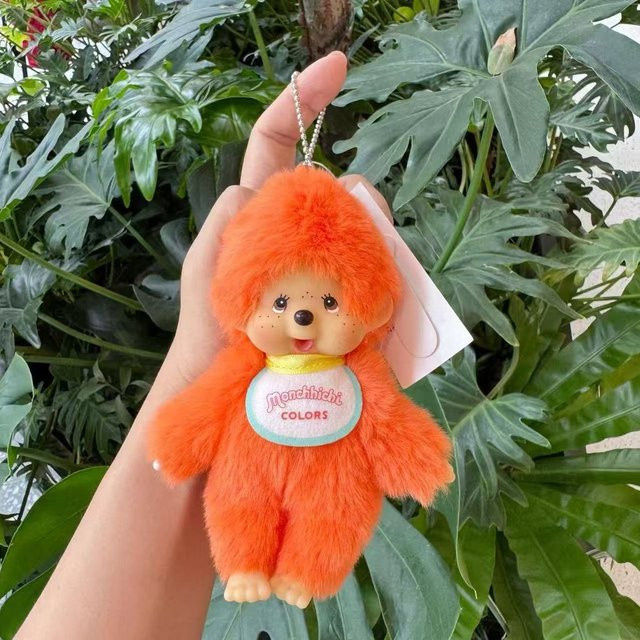 Monchhichi Plüsch Schlüsselanhänger, orange, Kinder - Bild 1