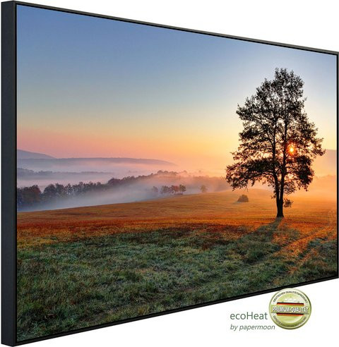papermoon EcoHeat Infrarotheizung Baum in Landschaft mit Matt-Effekt in Bunt, App-Steuerung und Überhitzungsschutz - Bild 1