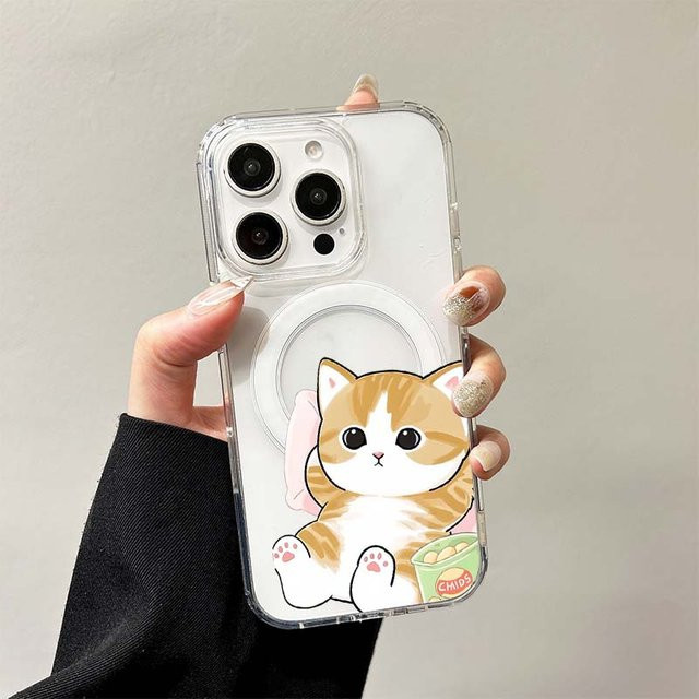 Leisurely Mofusand Magnetische Hülle Transparent für Samsung Galaxy S26 S25 S24 S23 S22 Ultra Plus FE A57 A56 A55 A54 A36 A35 A17 A16 - Bild 1