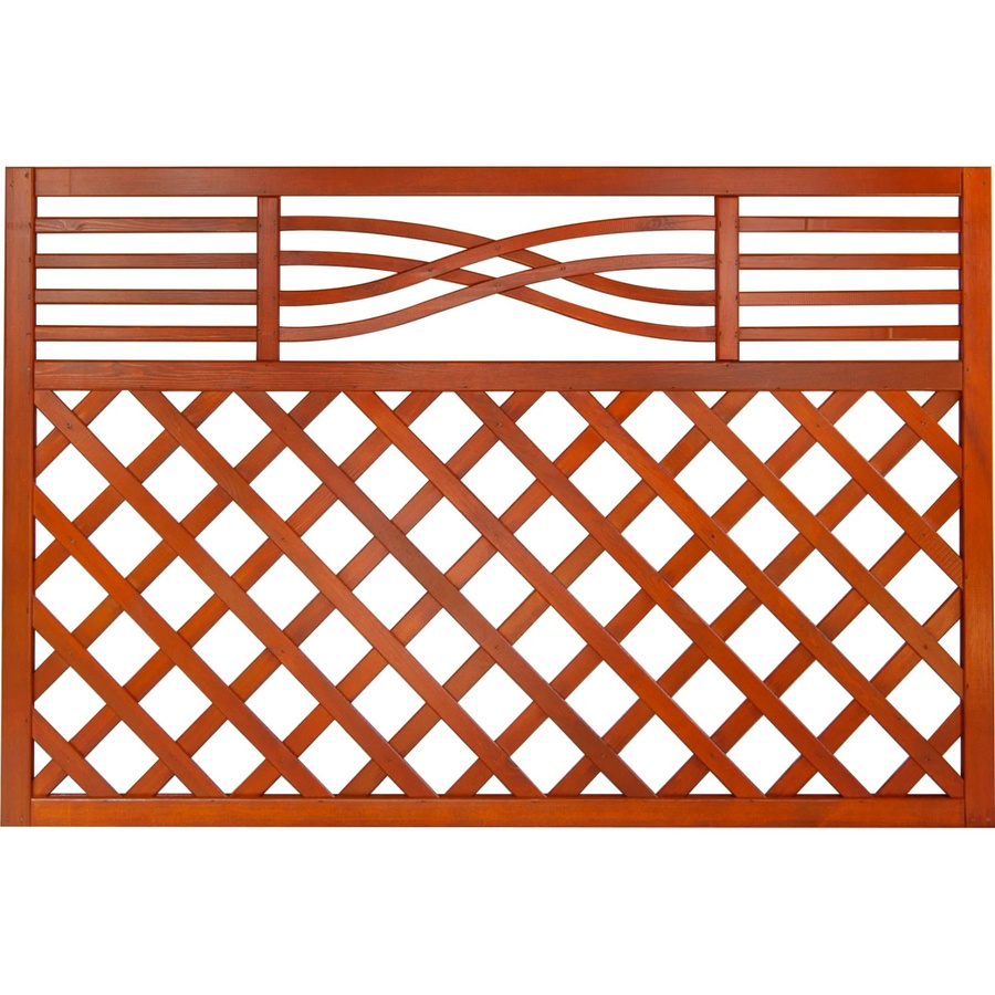 Vorgartenzaun Malaga von Andrewex aus Teakholz mit geflochtenem Geflecht, Farbe Teak/Braun, B: 120 cm, H: 180 cm - Bild 2
