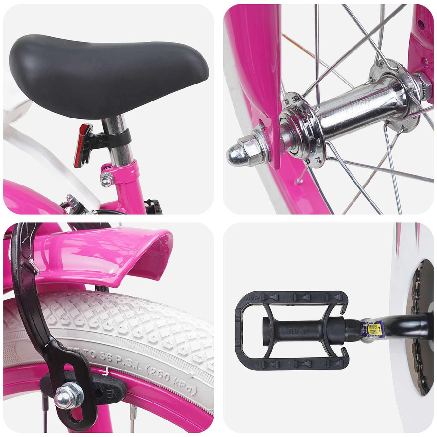 VD Home Furnishing Kinderfahrrad 16 Zoll Rosa - Bild 2