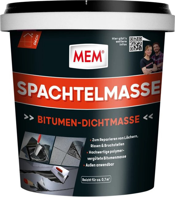 MEM Spachtelmasse Schwarz 1 kg - Bild 1