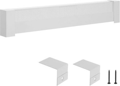 VEVOR Heizungsabdeckung Basic-Serie aus Stahl in Weiß, B/T/H: 122,1 x 8,0 x 19,3 cm - Bild 1