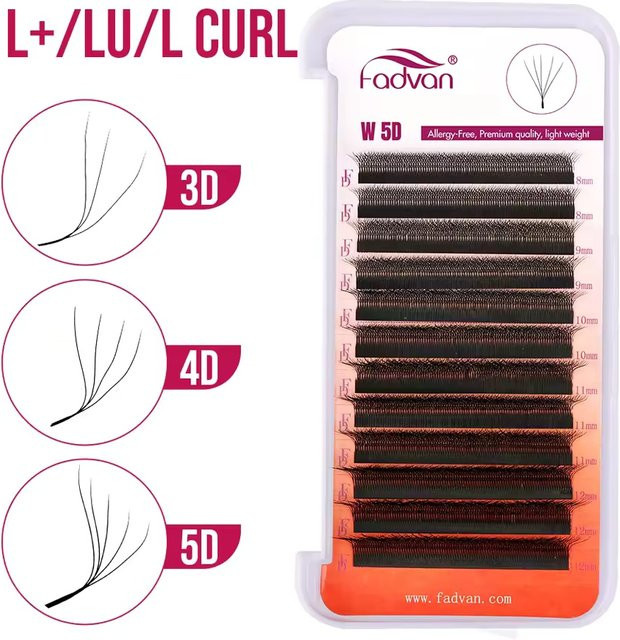 FADVAN Wimpernverlängerung, W-Form, 0,07 mm, künstliche Wimpern - Bild 1