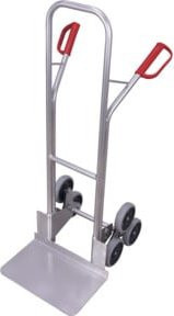 VARIOfit Aluminium Treppenkarre in Silber/Grau mit 2 dreiarmigen Radsternen und Schaufel, Breite: 48,0 cm, Höhe: 29,5 cm - Bild 1